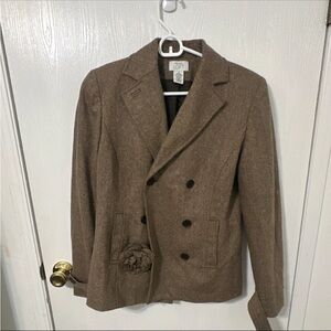 LOFT Herringbone Wool Blazer